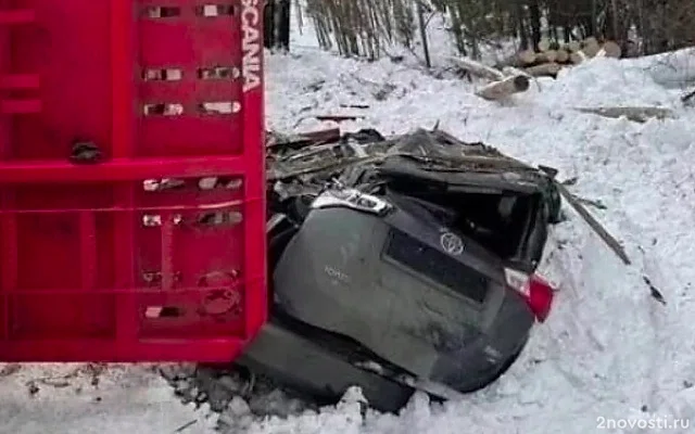 Машину с человеком внутри завалило бревнами из лесовоза под Иркутском — Новости