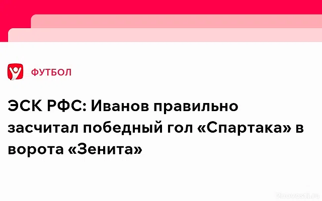 В ЭСК считают, что судья правильно засчитал гол Мартинса в ворота «Зенита» — Новости