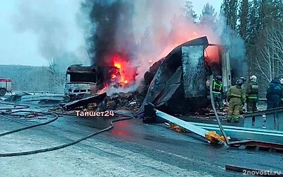 В ГАИ рассказали подробности ДТП с тремя фурами в Тайшетском районе — Новости