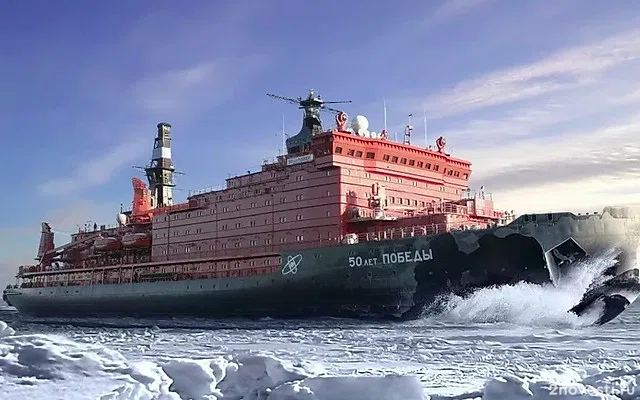 Атомный ледокол «50 лет Победы» получил повреждения обшивки в Карском море — Новости