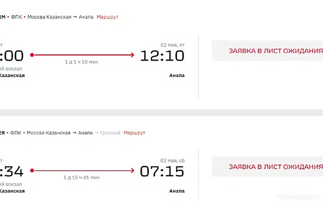 АТОР: туристы раскупили билеты на майские поезда в Анапу — Новости