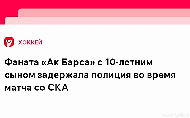 Полиция задержала десятилетнего болельщика «Ак Барса» из-за кепки на матче СКА — Новости