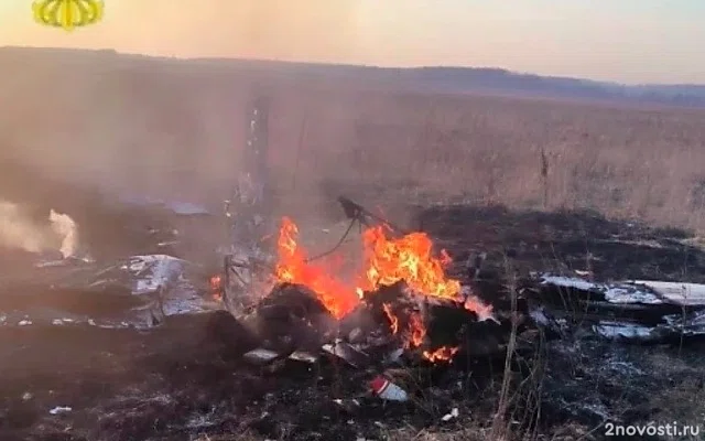 Место крушения легкомоторного самолета в Подмосковье попало на видео — Новости