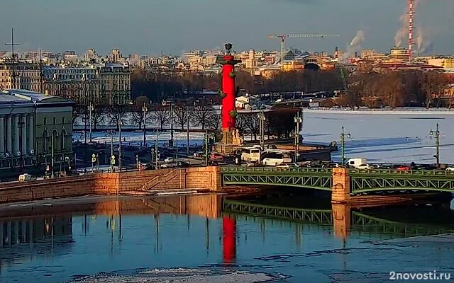 Ясный день в Петербурге завершился красочным закатом — Новости