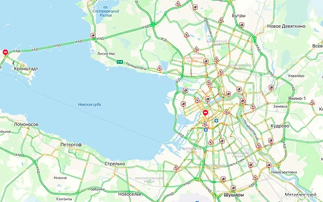 Снегопад собрал ДТП и пробки в Петербурге — Новости