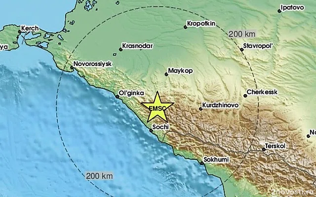 К северу от Сочи произошло землетрясение магнитудой 4,2 — Новости