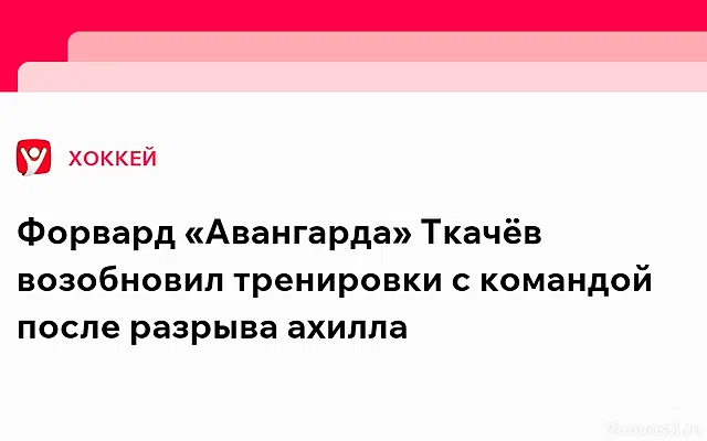 «Авангард» объявил о возвращении одного из лучших игроков КХЛ Владимира Ткачева — Новости