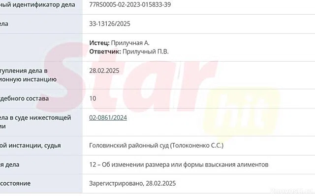 «СтарХит»: актер Прилучный подал апелляционную жалобу из-за алиментов на детей — Новости