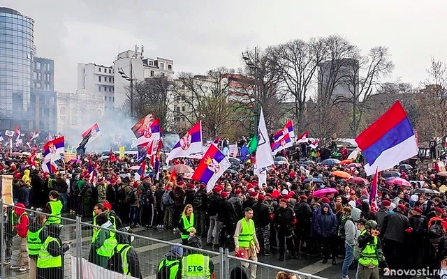 МВД Сербии: 107 тысяч человек участвовали в протесте в Белграде — Новости