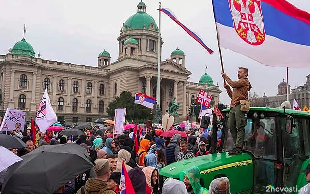 МВД Сербии: 107 тысяч человек участвовали в протесте в Белграде — Новости